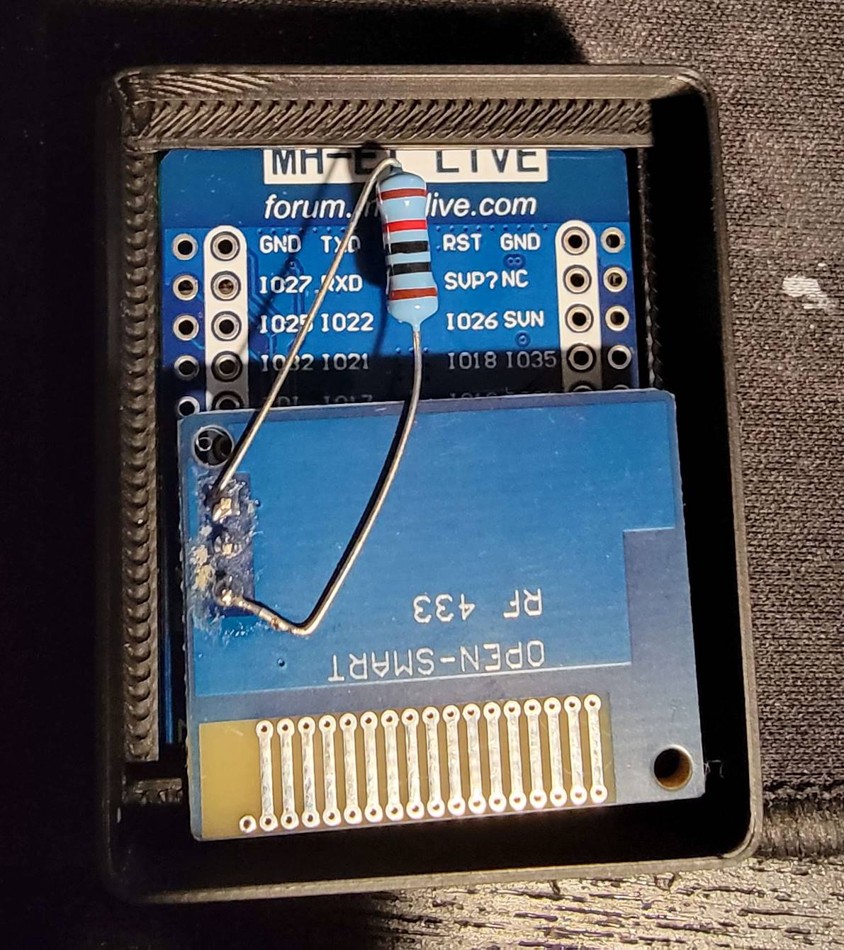 PiShock Lite - Burnt variant - PCB rear view